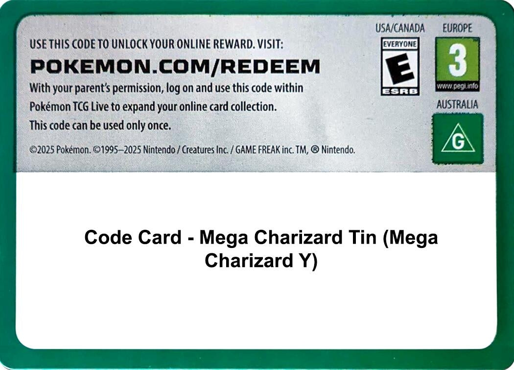 Image for Code Card - Mega Charizard Tin (Mega Charizard Y) [Miscellaneous Cards & Products] - Pokemon