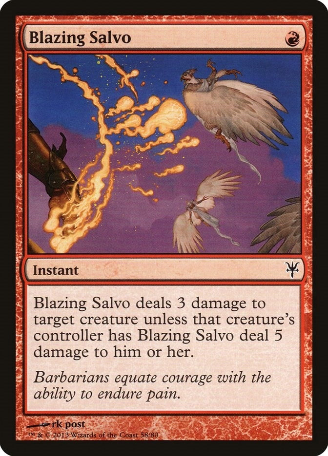 Image for Blazing Salvo (58) [Sorin vs. Tibalt] - Magic: The Gathering