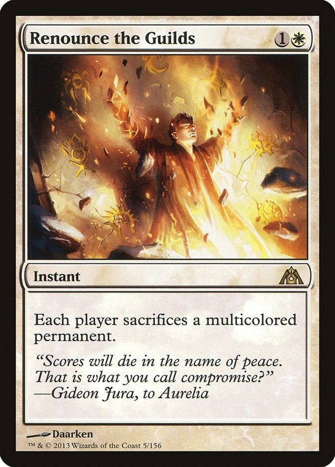 Image for Renounce the Guilds (5) [Dragon's Maze] - Magic: The Gathering