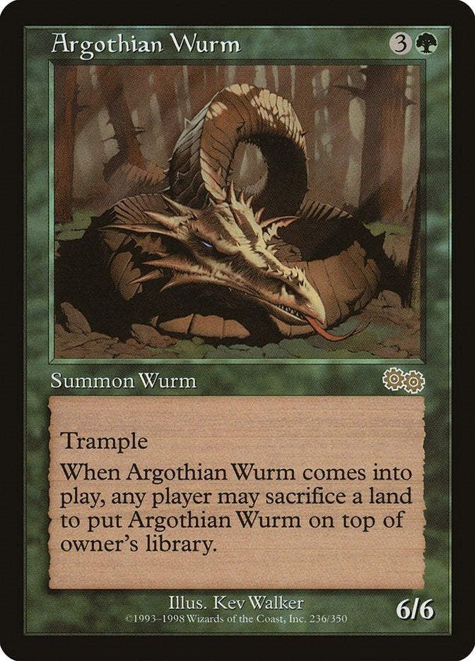 Image for Argothian Wurm (236) [Urza's Saga] - Magic: The Gathering