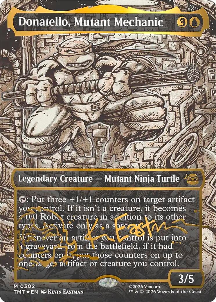 Donatello, Mutant Mechanic (Borderless) (Gold-Stamped Signature) (302) [Teenage Mutant Ninja Turtles]