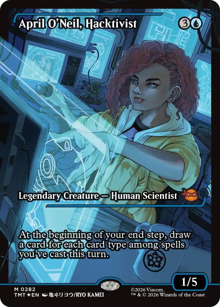 Image for April O'Neil, Hacktivist (0282) (Showcase) (282) [Teenage Mutant Ninja Turtles] - Magic: The Gathering