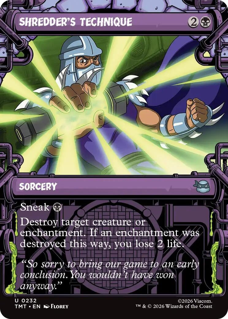 Image for Shredder's Technique (Showcase) (232) [Teenage Mutant Ninja Turtles] - Magic: The Gathering