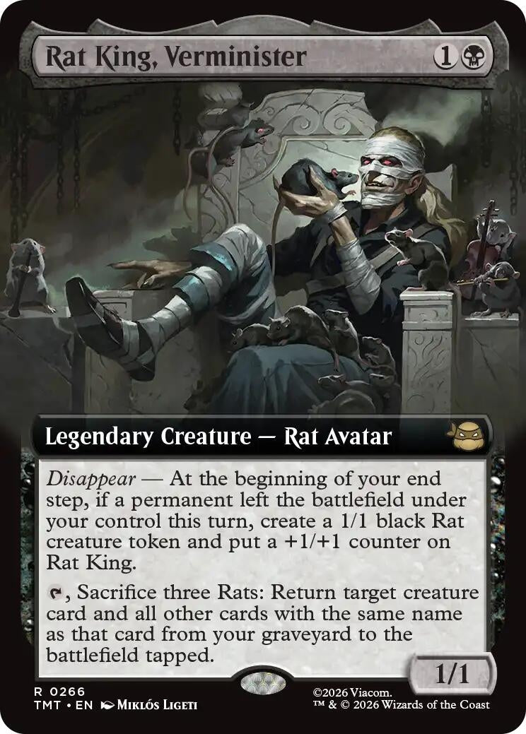 Image for Rat King, Verminister (Extended Art) (266) [Teenage Mutant Ninja Turtles] - Magic: The Gathering