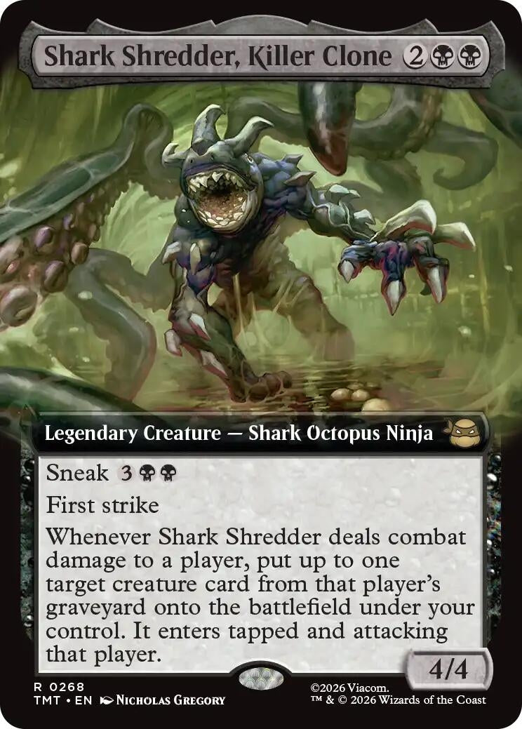 Image for Shark Shredder, Killer Clone (Extended Art) (268) [Teenage Mutant Ninja Turtles] - Magic: The Gathering