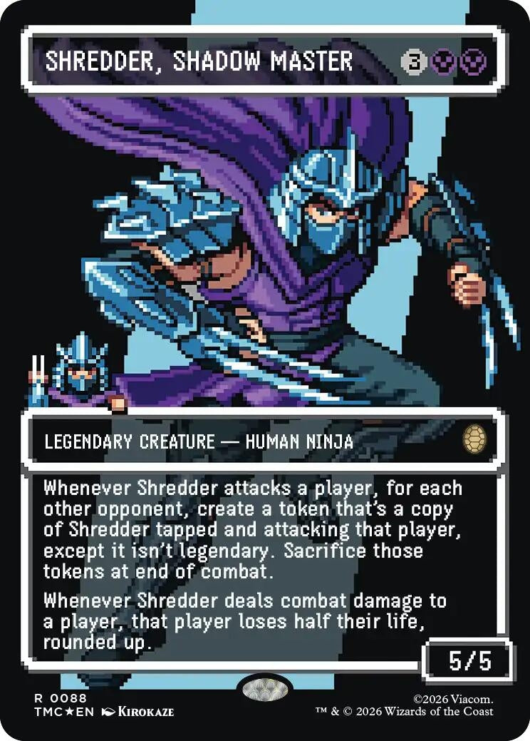 Image for Shredder, Shadow Master (Borderless) (Surge Foil) (88) [Teenage Mutant Ninja Turtles] - Magic: The Gathering
