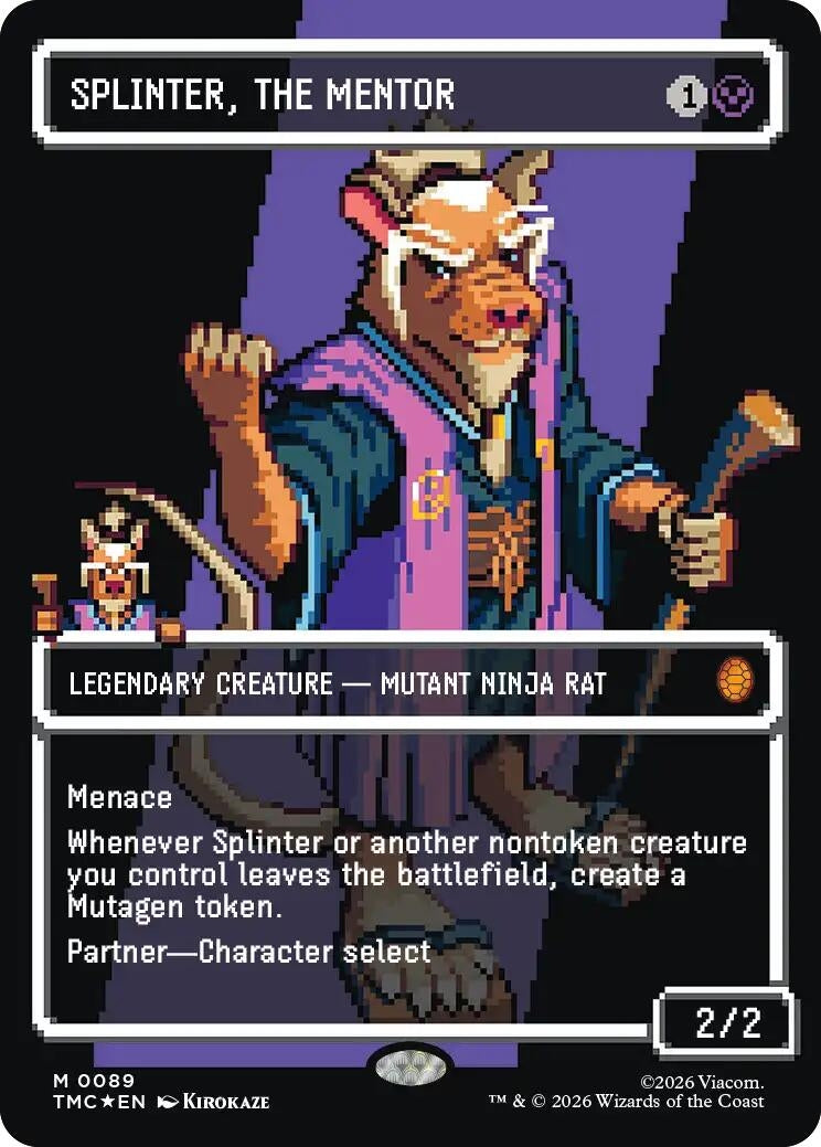 Image for Splinter, the Mentor (0089) (Borderless) (Surge Foil) (89) [Teenage Mutant Ninja Turtles] - Magic: The Gathering