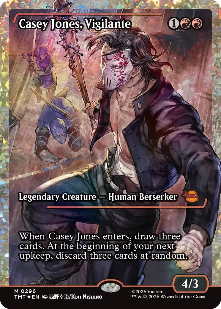 Image for Casey Jones, Vigilante (0296) (Showcase) (Fracture Foil) (296) [Teenage Mutant Ninja Turtles] - Magic: The Gathering