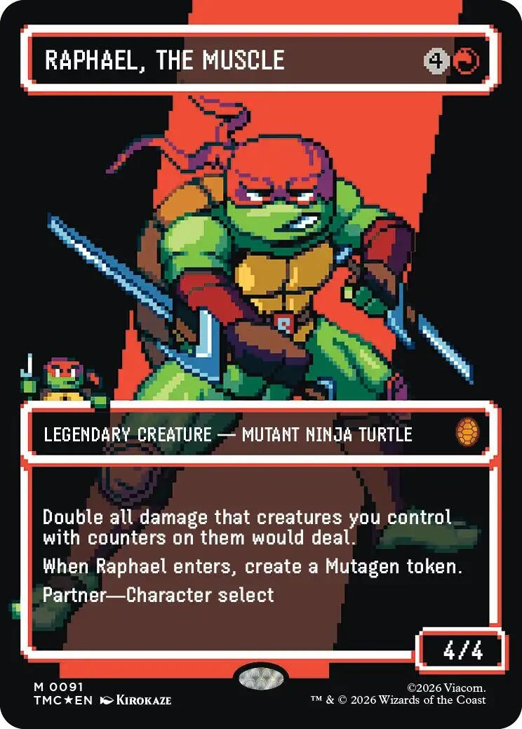 Image for Raphael, the Muscle (0091) (Borderless) (Surge Foil) (91) [Teenage Mutant Ninja Turtles] - Magic: The Gathering