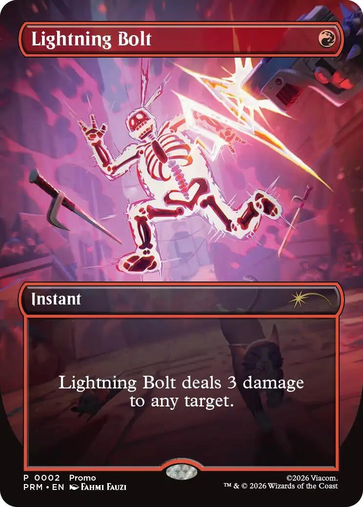 Image for Lightning Bolt (Borderless) (2) [Unique and Miscellaneous Promos] - Magic: The Gathering