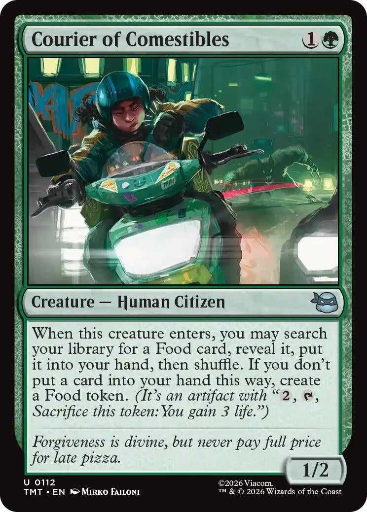 Image for Courier of Comestibles (112) [Teenage Mutant Ninja Turtles] - Magic: The Gathering