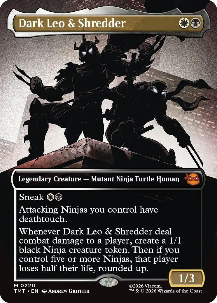 Image for Dark Leo & Shredder (Borderless) (220) [Teenage Mutant Ninja Turtles] - Magic: The Gathering