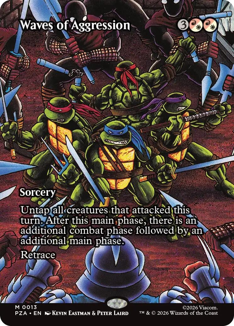 Image for Waves of Aggression (Borderless) (13) [Teenage Mutant Ninja Turtles Eternal-Legal] - Magic: The Gathering