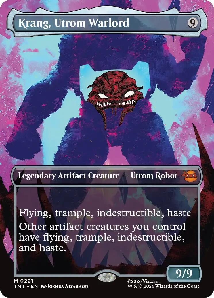 Image for Krang, Utrom Warlord (Borderless) (221) [Teenage Mutant Ninja Turtles] - Magic: The Gathering