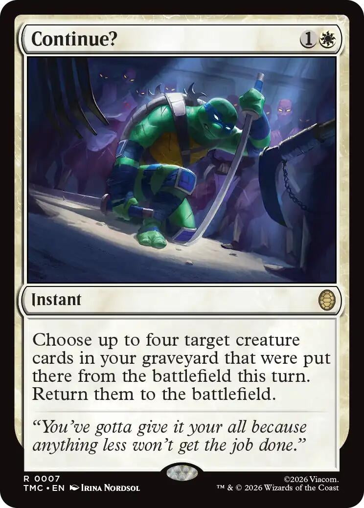 Image for Continue? (7) [Teenage Mutant Ninja Turtles] - Magic: The Gathering