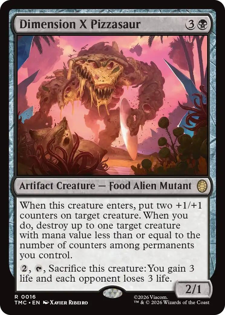 Image for Dimension X Pizzasaur (16) [Teenage Mutant Ninja Turtles] - Magic: The Gathering