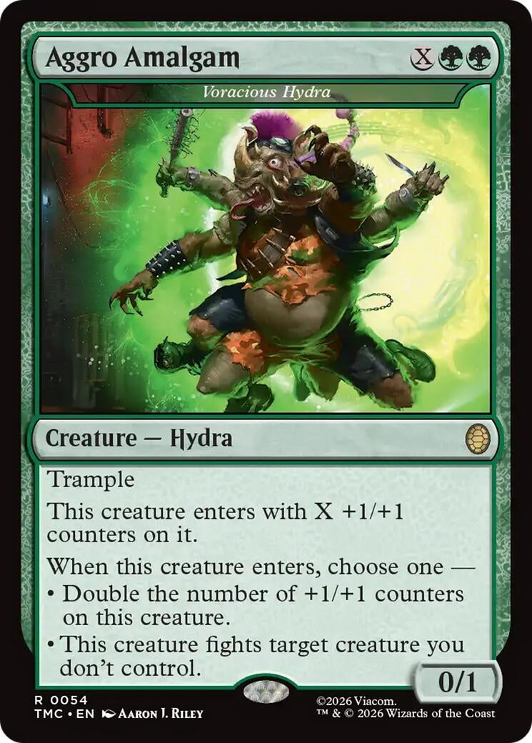 Image for Aggro Amalgam - Voracious Hydra (54) [Teenage Mutant Ninja Turtles] - Magic: The Gathering