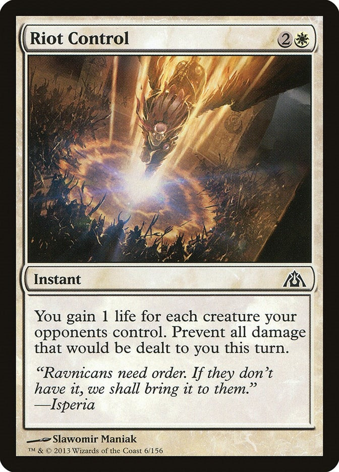 Image for Riot Control (6) [Dragon's Maze] - Magic: The Gathering