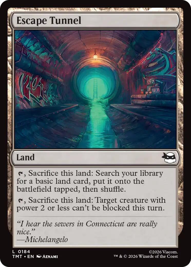 Image for Escape Tunnel (184) [Teenage Mutant Ninja Turtles] - Magic: The Gathering