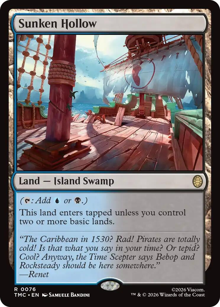 Image for Sunken Hollow (76) [Teenage Mutant Ninja Turtles] - Magic: The Gathering