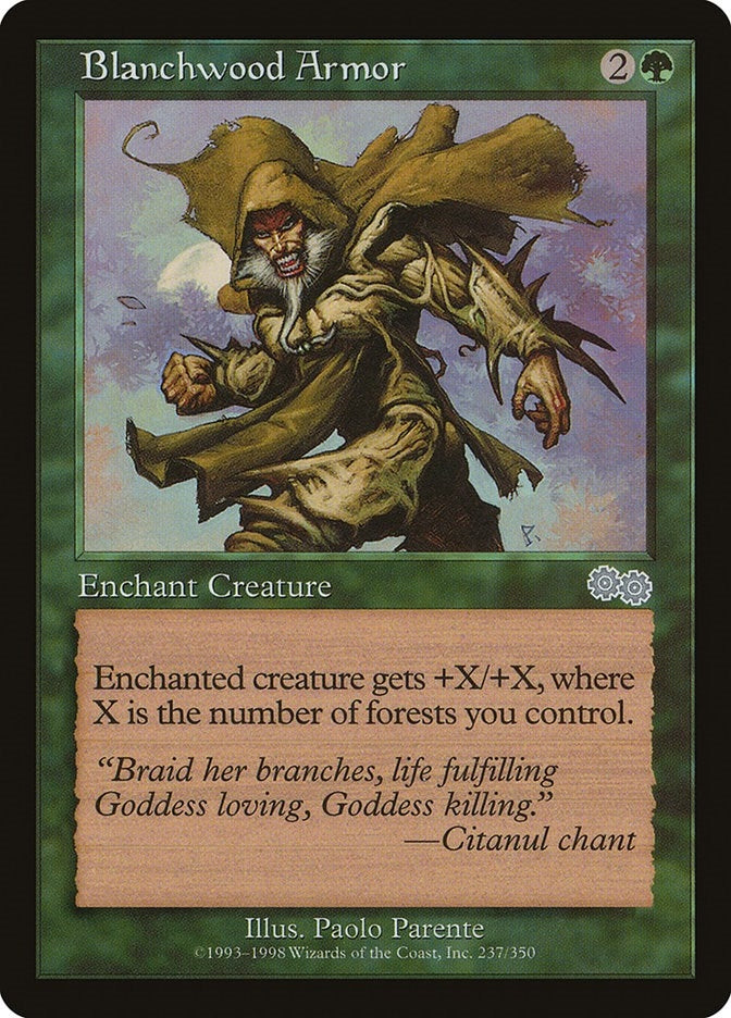 Image for Blanchwood Armor (237) [Urza's Saga] - Magic: The Gathering
