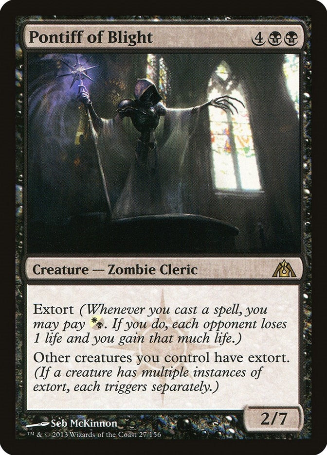 Image for Pontiff of Blight (27) [Dragon's Maze] - Magic: The Gathering