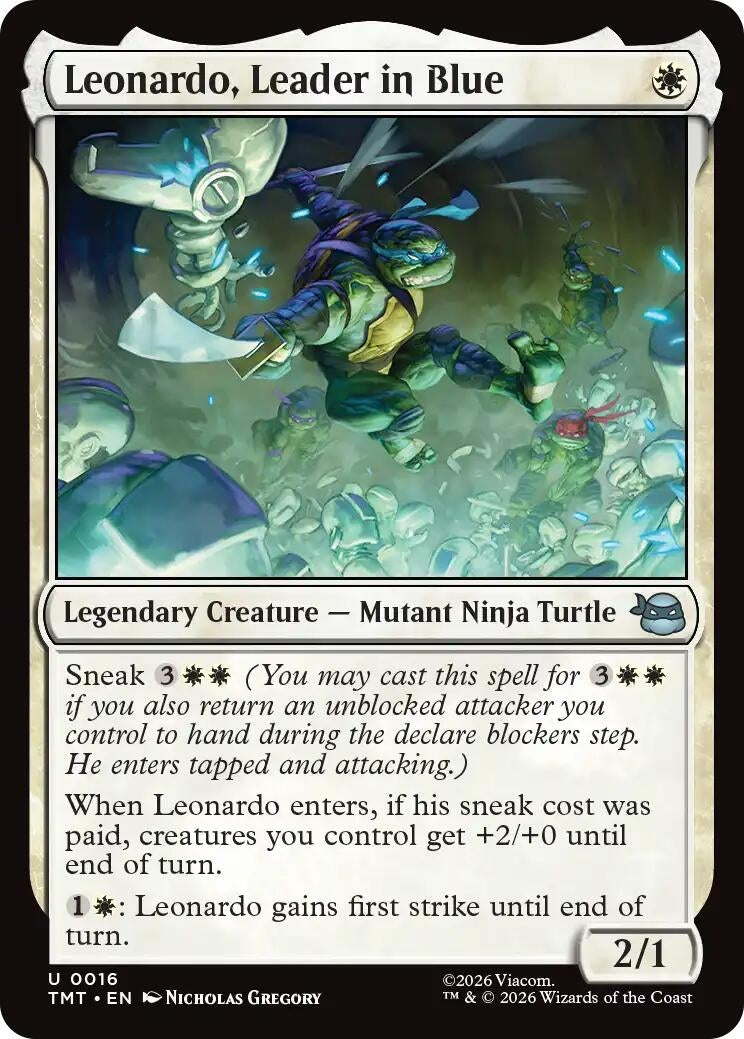 Image for Leonardo, Leader in Blue (16) [Teenage Mutant Ninja Turtles] - Magic: The Gathering