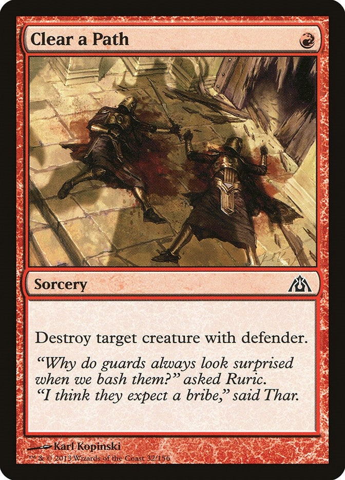 Image for Clear a Path (32) [Dragon's Maze] - Magic: The Gathering
