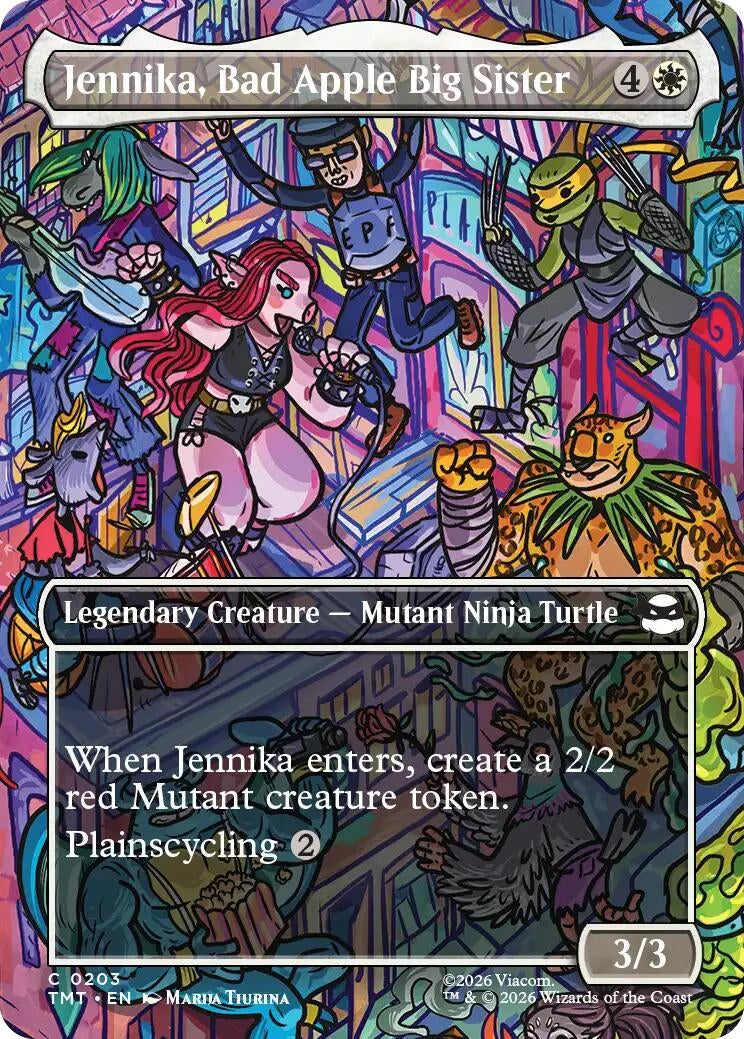 Image for Jennika, Bad Apple Big Sister (Borderless) (203) [Teenage Mutant Ninja Turtles] - Magic: The Gathering