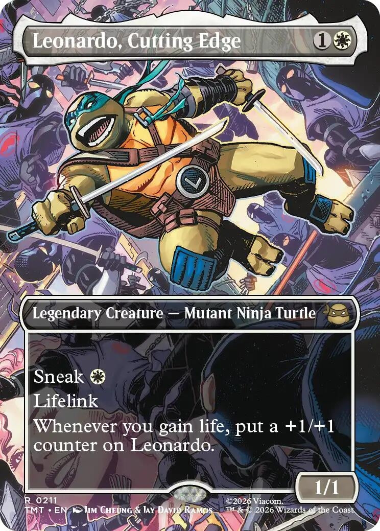 Image for Leonardo, Cutting Edge (Borderless) (211) [Teenage Mutant Ninja Turtles] - Magic: The Gathering