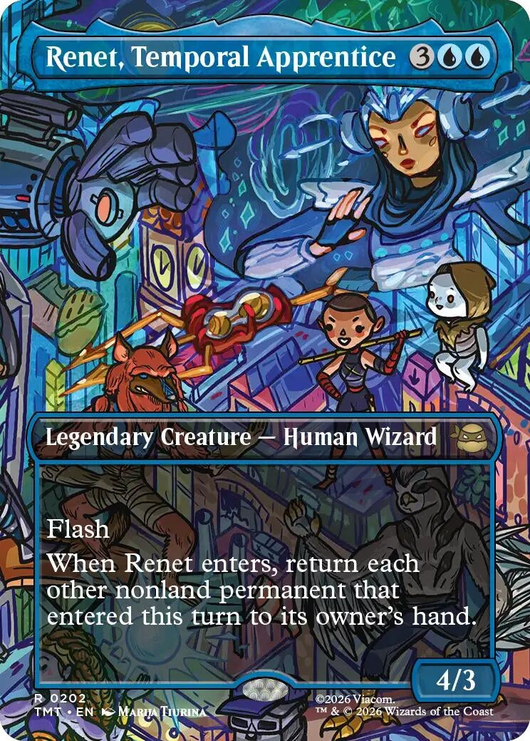Image for Renet, Temporal Apprentice (Borderless) (202) [Teenage Mutant Ninja Turtles] - Magic: The Gathering