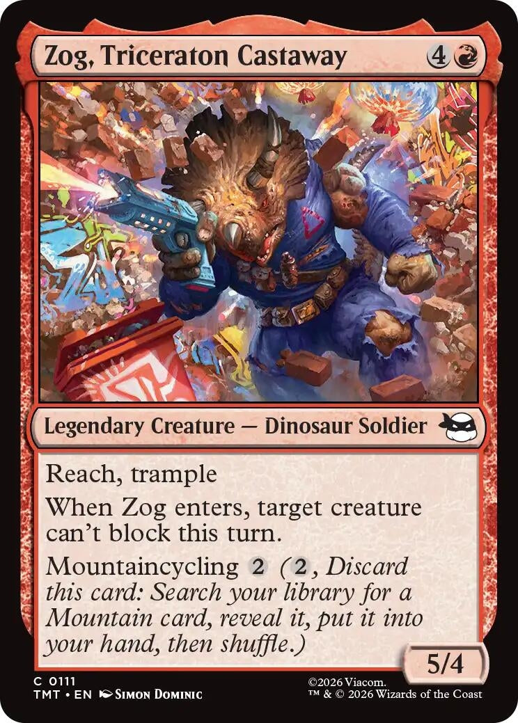 Image for Zog, Triceraton Castaway (111) [Teenage Mutant Ninja Turtles] - Magic: The Gathering