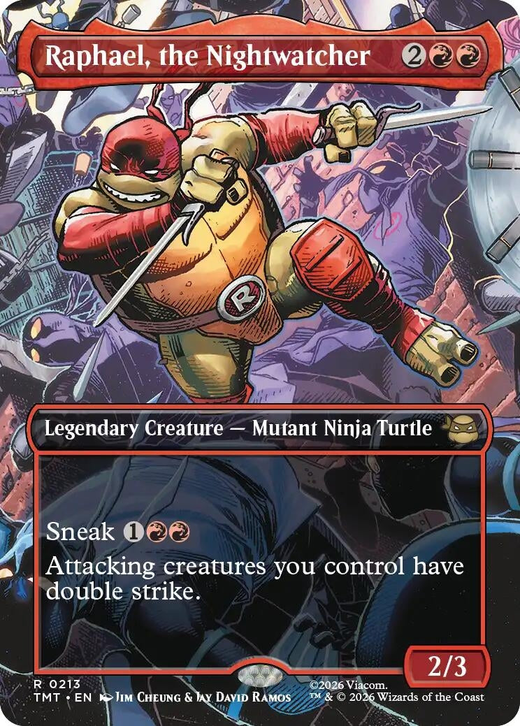 Image for Raphael, the Nightwatcher (Borderless) (213) [Teenage Mutant Ninja Turtles] - Magic: The Gathering