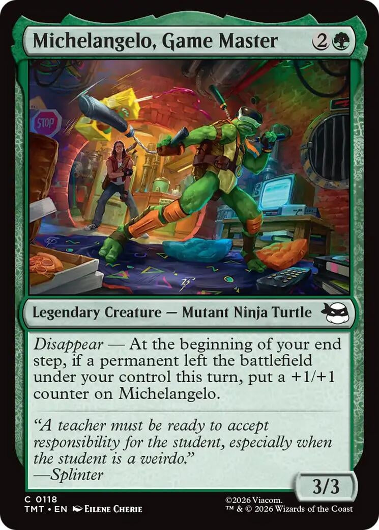 Image for Michelangelo, Game Master (118) [Teenage Mutant Ninja Turtles] - Magic: The Gathering