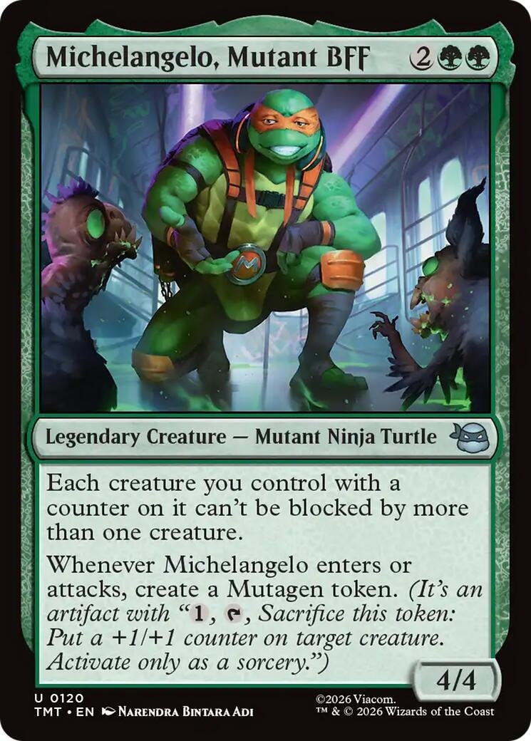Image for Michelangelo, Mutant BFF (120) [Teenage Mutant Ninja Turtles] - Magic: The Gathering