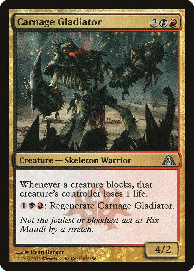 Image for Carnage Gladiator (61) [Dragon's Maze] - Magic: The Gathering