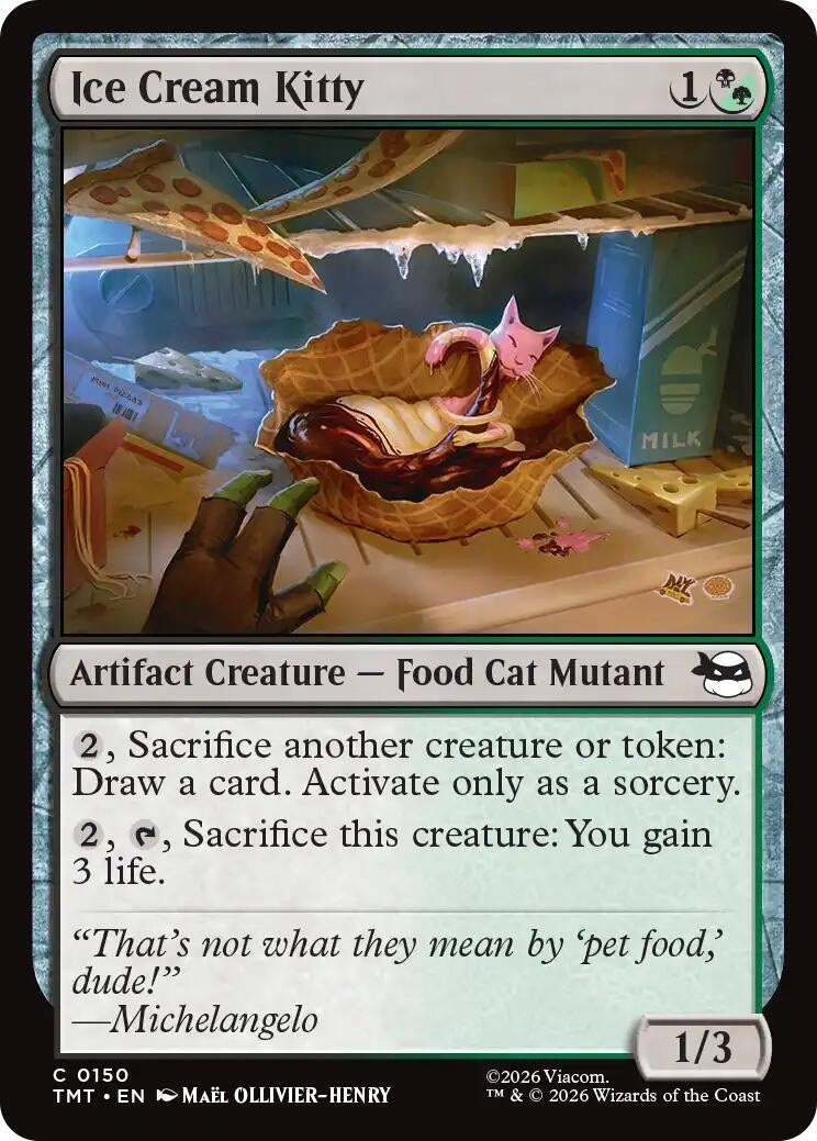 Image for Ice Cream Kitty (150) [Teenage Mutant Ninja Turtles] - Magic: The Gathering