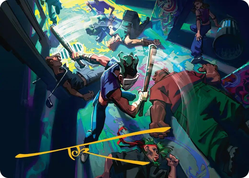 Image for Pain 101 Art Card (Gold-Stamped Signature) (6) [Teenage Mutant Ninja Turtles] - Magic: The Gathering