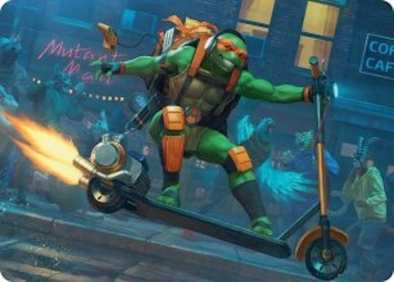 Michelangelo, On the Scene Art Card (49) [Art Series: Teenage Mutant Ninja Turtles]