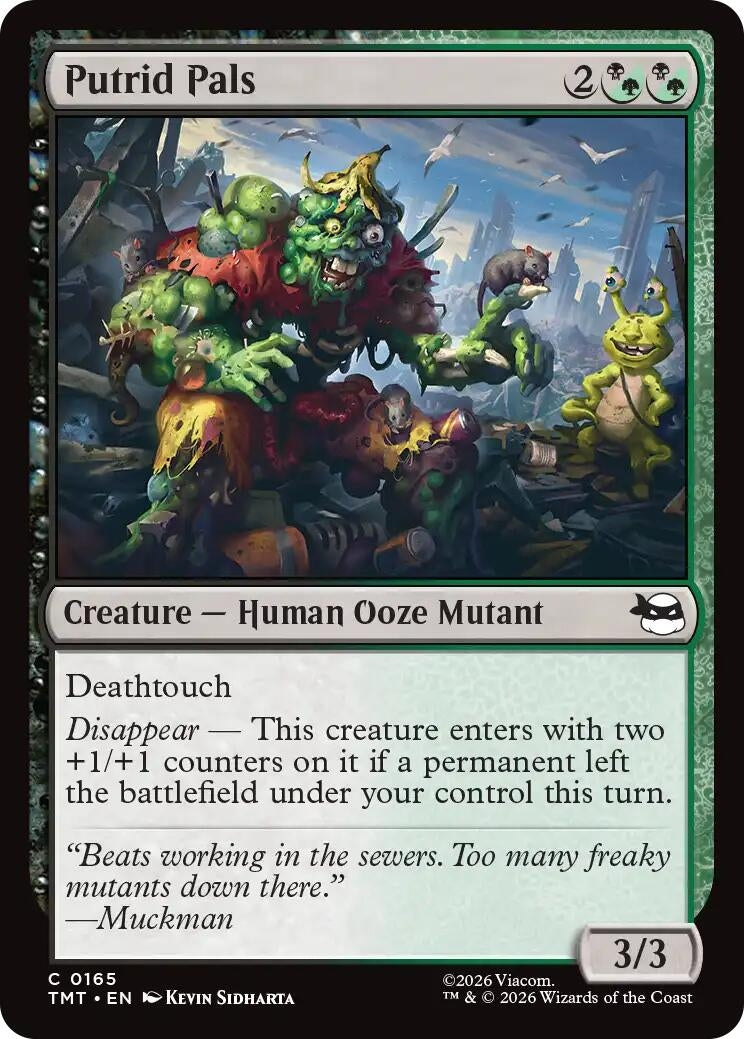 Image for Putrid Pals (165) [Teenage Mutant Ninja Turtles] - Magic: The Gathering