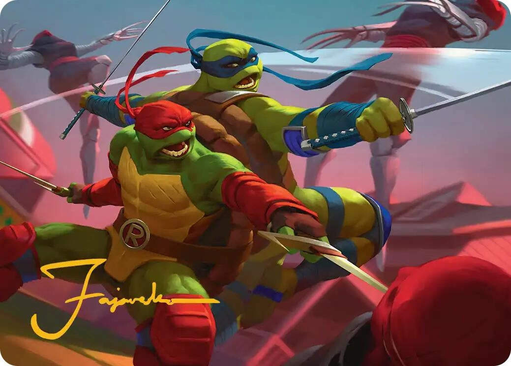 Image for Raph & Leo, Sibling Rivals Art Card (Gold-Stamped Signature) (16) [Teenage Mutant Ninja Turtles] - Magic: The Gathering