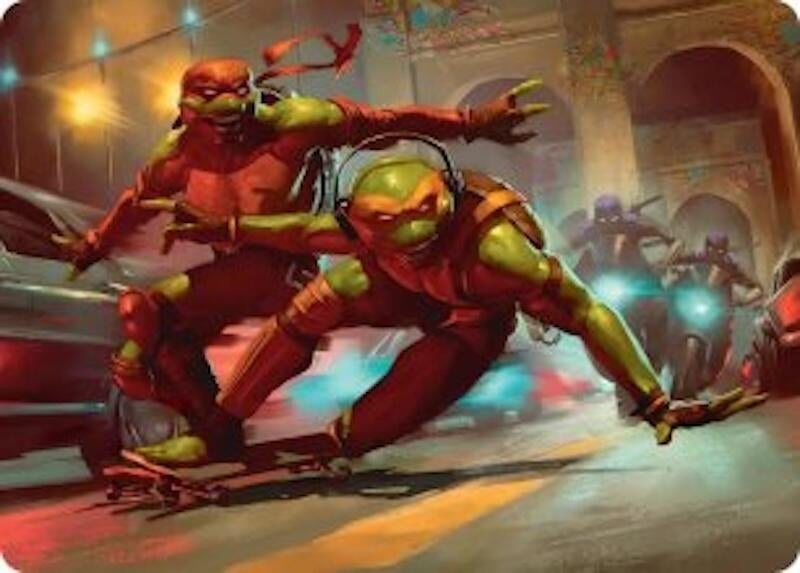 Raph & Mikey, Troublemakers Art Card (17) [Art Series: Teenage Mutant Ninja Turtles]