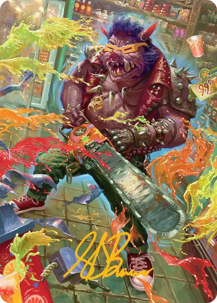 Image for Bebop, Porcine Punk Art Card (Gold-Stamped Signature) (52) [Teenage Mutant Ninja Turtles] - Magic: The Gathering