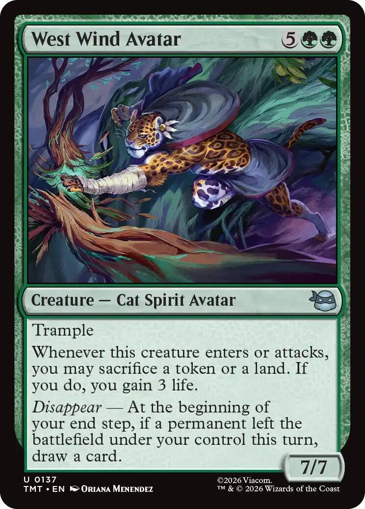 Image for West Wind Avatar (137) [Teenage Mutant Ninja Turtles] - Magic: The Gathering