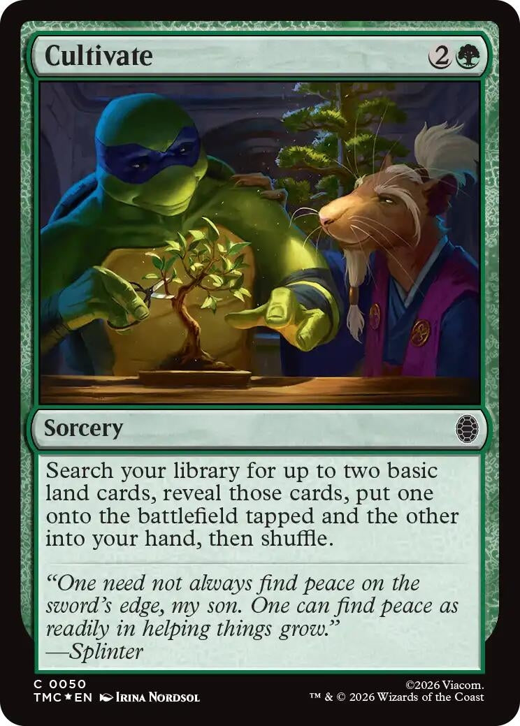 Cultivate (Surge Foil) (50) [Commander: Teenage Mutant Ninja Turtles]