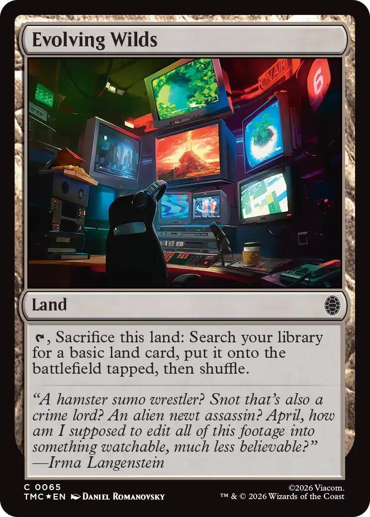 Evolving Wilds (Surge Foil) (65) [Commander: Teenage Mutant Ninja Turtles]
