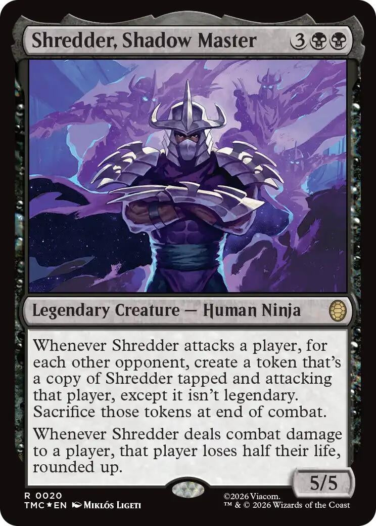 Shredder, Shadow Master (Surge Foil) (20) [Commander: Teenage Mutant Ninja Turtles]