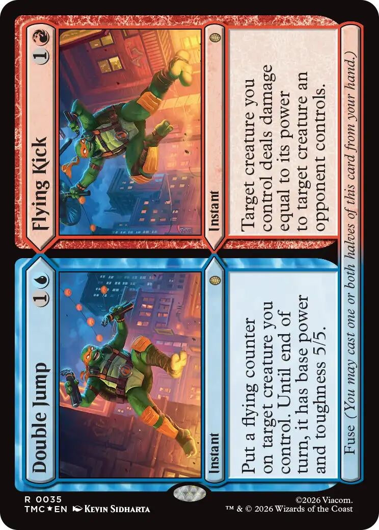 Double Jump // Flying Kick (Surge Foil) (35) [Commander: Teenage Mutant Ninja Turtles]