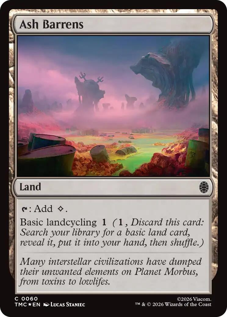 Ash Barrens (Surge Foil) (60) [Commander: Teenage Mutant Ninja Turtles]