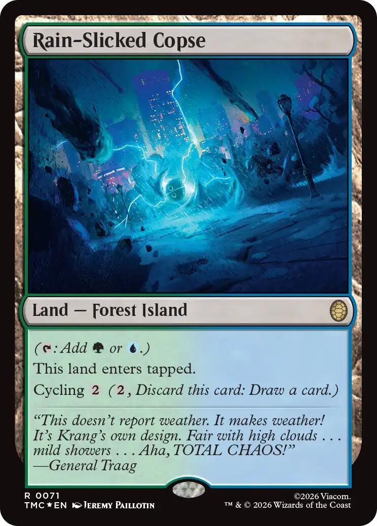 Rain-Slicked Copse (Surge Foil) (71) [Commander: Teenage Mutant Ninja Turtles]